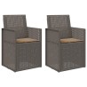 Chaises de jardin salle à manger 2 pcs Gris clair et Taupe PP 642605642605