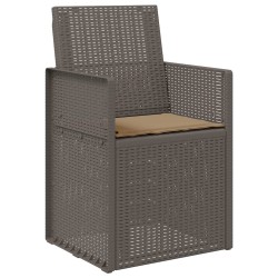 Chaises de jardin salle à manger 2 pcs Gris clair et Taupe PP 642605642605