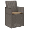 Chaises de jardin salle à manger 2 pcs Gris clair et Taupe PP 642605642605
