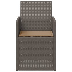 Chaises de jardin salle à manger 2 pcs Gris clair et Taupe PP 642605642605