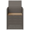 Chaises de jardin salle à manger 2 pcs Gris clair et Taupe PP 642605642605