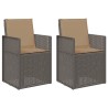 Chaises de jardin salle à manger 2 pcs Gris clair et Taupe PP 642607642607