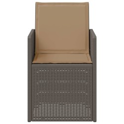 Chaises de jardin salle à manger 2 pcs Gris clair et Taupe PP 642607642607