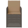 Chaises de jardin salle à manger 2 pcs Gris clair et Taupe PP 642607642607