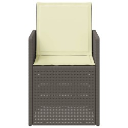 Chaises de jardin salle à manger 2 pcs Gris clair et Crème PP 642613642613