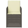 Chaises de jardin salle à manger 2 pcs Gris clair et Crème PP 642613642613