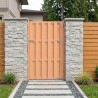 Porte de Jardin 100 x 180 cm WPC et Aluminium Marron 642614642614