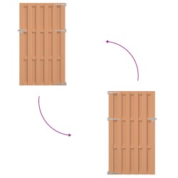 Porte de Jardin 100 x 180 cm WPC et Aluminium Marron 642614642614