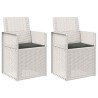 Chaises de jardin salle à manger 2 pcs Blanc et anthracite PP 642616642616