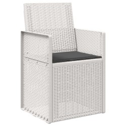 Chaises de jardin salle à manger 2 pcs Blanc et anthracite PP 642616642616