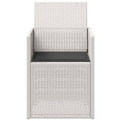 Chaises de jardin salle à manger 2 pcs Blanc et anthracite PP 642616642616
