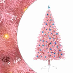 Sapin de Noël artificiel pré-éclairé Rose 240 cm PVC 642621642621