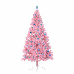 Sapin de Noël artificiel pré-éclairé Rose 240 cm PVC 642621642621