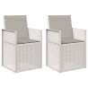Chaises de jardin salle à manger 2 pcs Blanc et gris clair PP 642624642624