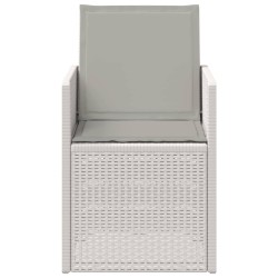 Chaises de jardin salle à manger 2 pcs Blanc et gris clair PP 642624642624