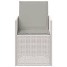 Chaises de jardin salle à manger 2 pcs Blanc et gris clair PP 642624642624