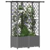 Lit Élevé avec Treillis et Toit Gris clair 124 x 40 x 136 cm PP 642625642625