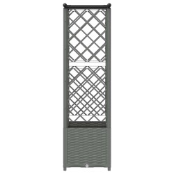 Lit Élevé avec Treillis et Toit Gris clair 124 x 40 x 136 cm PP 642625642625
