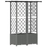 Lit Élevé avec Treillis et Toit Gris clair 124 x 40 x 136 cm PP 642625642625