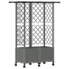 Lit Élevé avec Treillis et Toit Gris clair 124 x 40 x 142 cm PP 642626642626