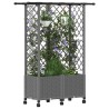 Lit Élevé avec Treillis et Toit Gris clair 124 x 40 x 142 cm PP 642626642626
