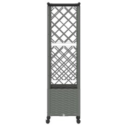 Lit Élevé avec Treillis et Toit Gris clair 124 x 40 x 142 cm PP 642626642626