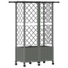 Lit Élevé avec Treillis et Toit Gris clair 124 x 40 x 142 cm PP 642626642626