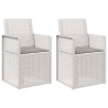 Chaises de jardin salle à manger 2 pcs Blanc et gris clair PP 642627642627