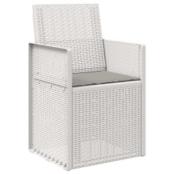 Chaises de jardin salle à manger 2 pcs Blanc et gris clair PP 642627642627