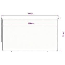 Store roulant d'extérieur 405 (l) x 230 (H) cm bleu HDPE 642631642631