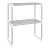 Étagère pour micro-ondes blanc 51x27x63 cm aluminium 642632642632