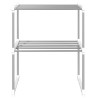 Étagère pour micro-ondes blanc 51x27x63 cm aluminium 642632642632