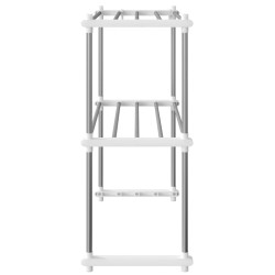 Étagère pour micro-ondes blanc 51x27x63 cm aluminium 642632642632