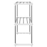Étagère pour micro-ondes blanc 51x27x63 cm aluminium 642632642632