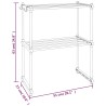 Étagère pour micro-ondes blanc 51x27x63 cm aluminium 642632642632
