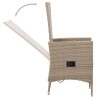 Ensemble à manger de jardin avec coussins 5 pcs Beige 642633642633