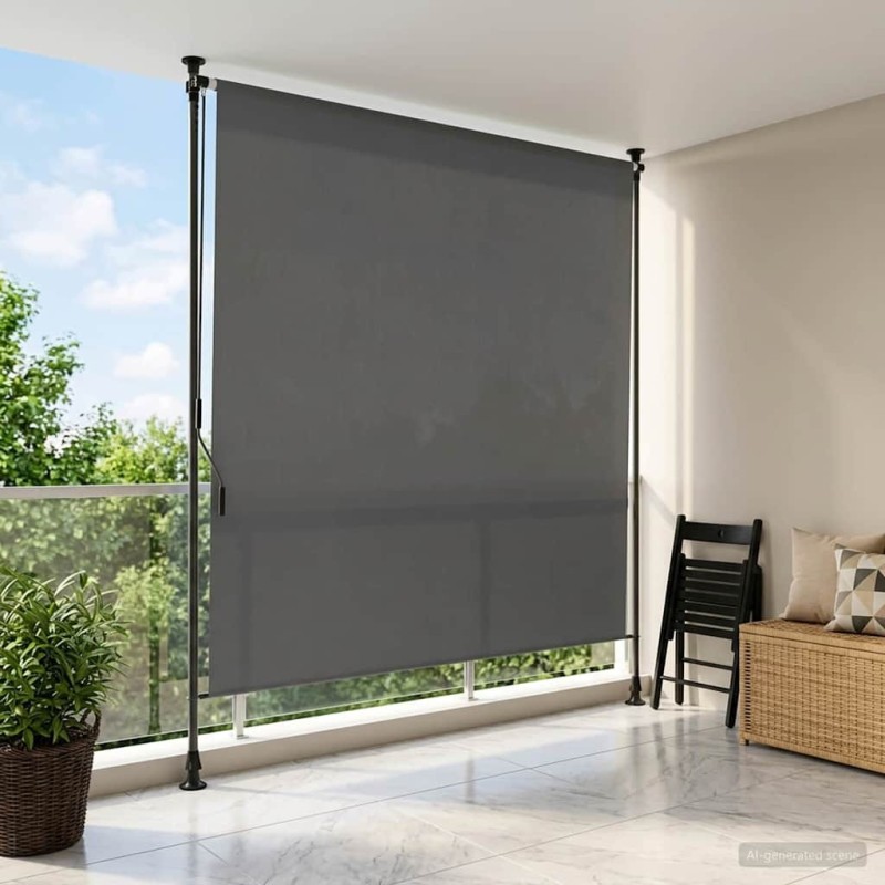 Store Roulant Extérieur Gris clair 100 x 270 cm 642634642634