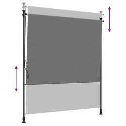Store Roulant Extérieur Gris clair 100 x 270 cm 642634642634