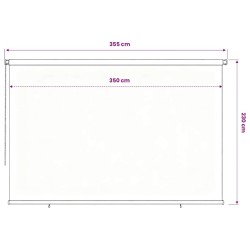 Store roulant d'extérieur 355 (l) x 230 (H) cm bleu HDPE 642635642635
