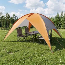 Tente de camping avec un abri imperméable Dôme Gris et orange 642636642636
