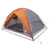 Tente de camping avec un abri imperméable Dôme Gris et orange 642636642636