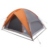 Tente de camping avec un abri imperméable Dôme Gris et orange 642636642636