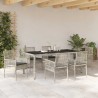Ensemble de salle à manger pour jardin 7 pcs Gris clair 642642642642