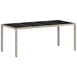 Ensemble de salle à manger pour jardin 7 pcs Gris clair 642642642642