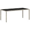 Ensemble de salle à manger pour jardin 7 pcs Gris clair 642642642642