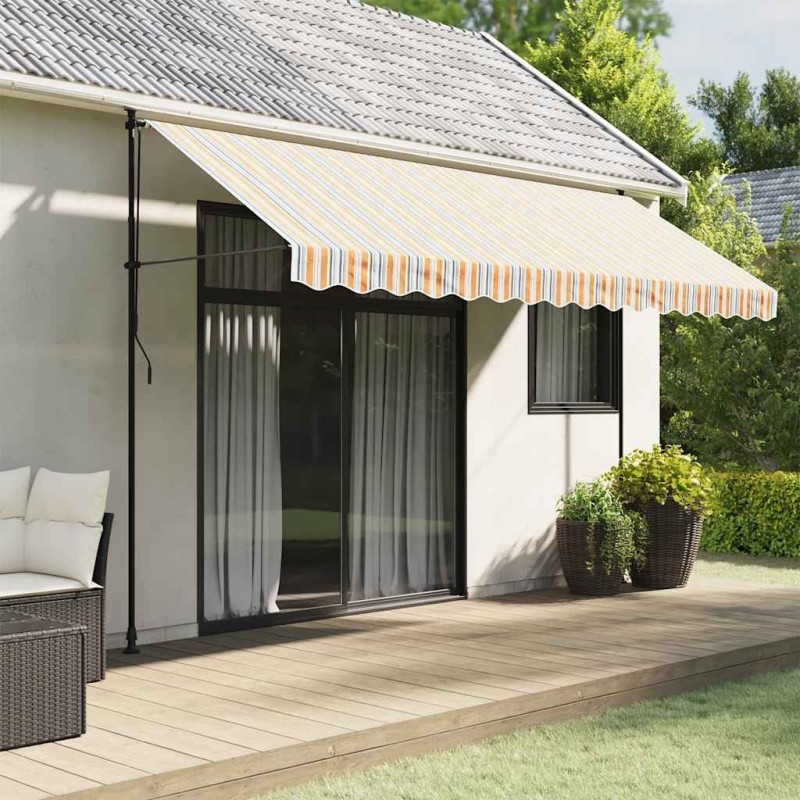 Tissu de remplacement de cantonnière d’auvent multicolore 4 m 642644642644