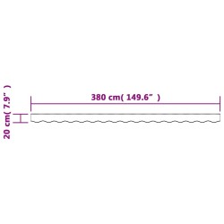 Tissu de remplacement de cantonnière d’auvent multicolore 4 m 642644642644