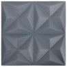 Panneaux muraux 24 pcs Origami Gris 50 x 50 cm Mousse XPS 642645642645
