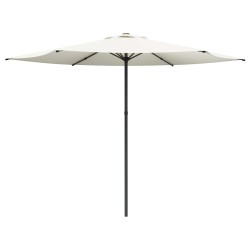 Parasol de jardin 300 x 300 cm Polyester Rectangulaire Crème 642648642648