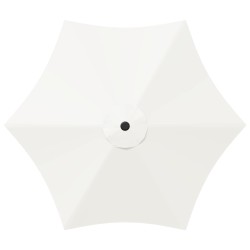 Parasol de jardin 300 x 300 cm Polyester Rectangulaire Crème 642648642648
